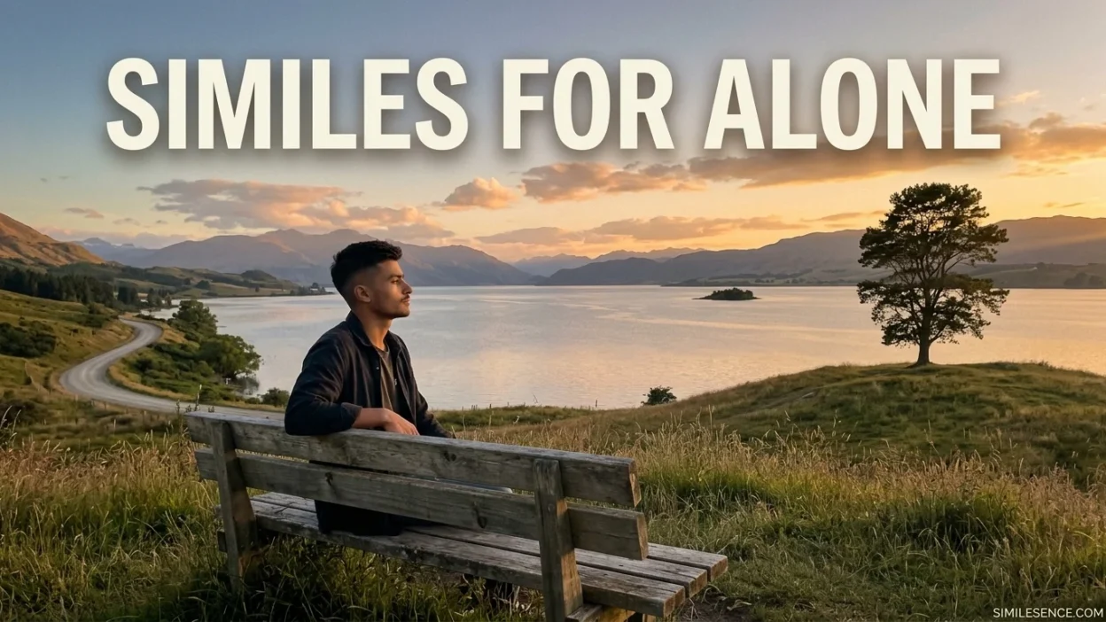similes for alone